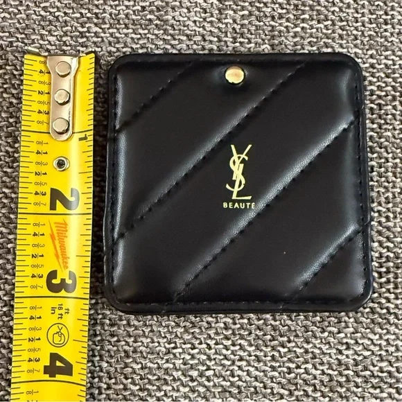 Yves Saint Laurent Beauty Square Compact Pocket Mirror Black New - Picture 12 of 14